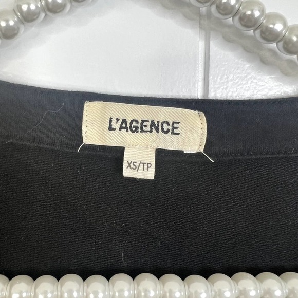 L’AGENCE‎ Josilyn Lace Up V Neck Sweatshirt SZ XS - Picture 8 of 10